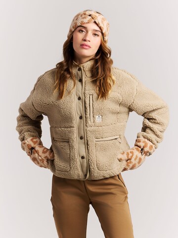 PROTEST Fleece jas 'PRTLUX' in Bruin