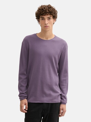 TOM TAILOR DENIM Sweater in Purple: front