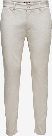 Coupe slim Pantalon chino 'Mark' Only & Sons en beige : devant