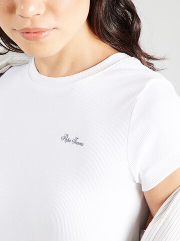 Tricou de la Pepe Jeans pe alb