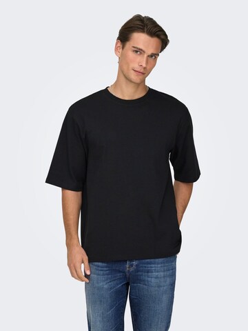 T-Shirt 'ONSRobby' Only & Sons en noir : devant