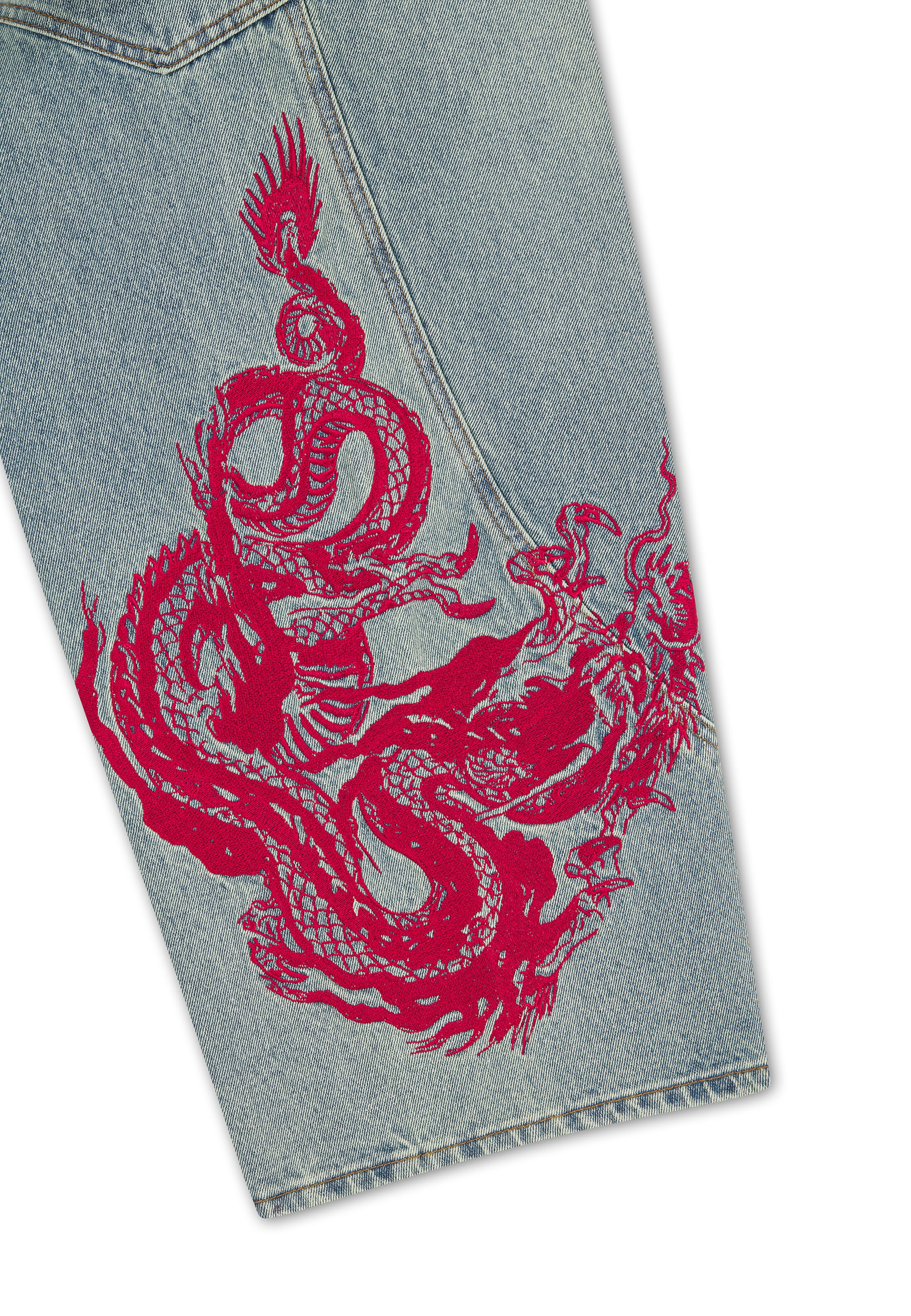 Ed Hardy Loose fit Jeans 'Dragon' in Blue