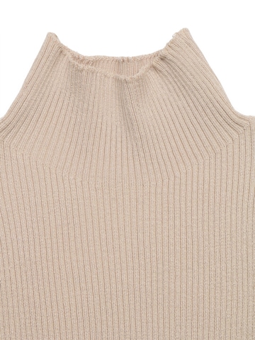 MEETWEE Gebreide jurk in Beige