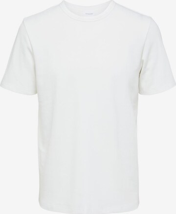 T-Shirt SELECTED HOMME en blanc : devant