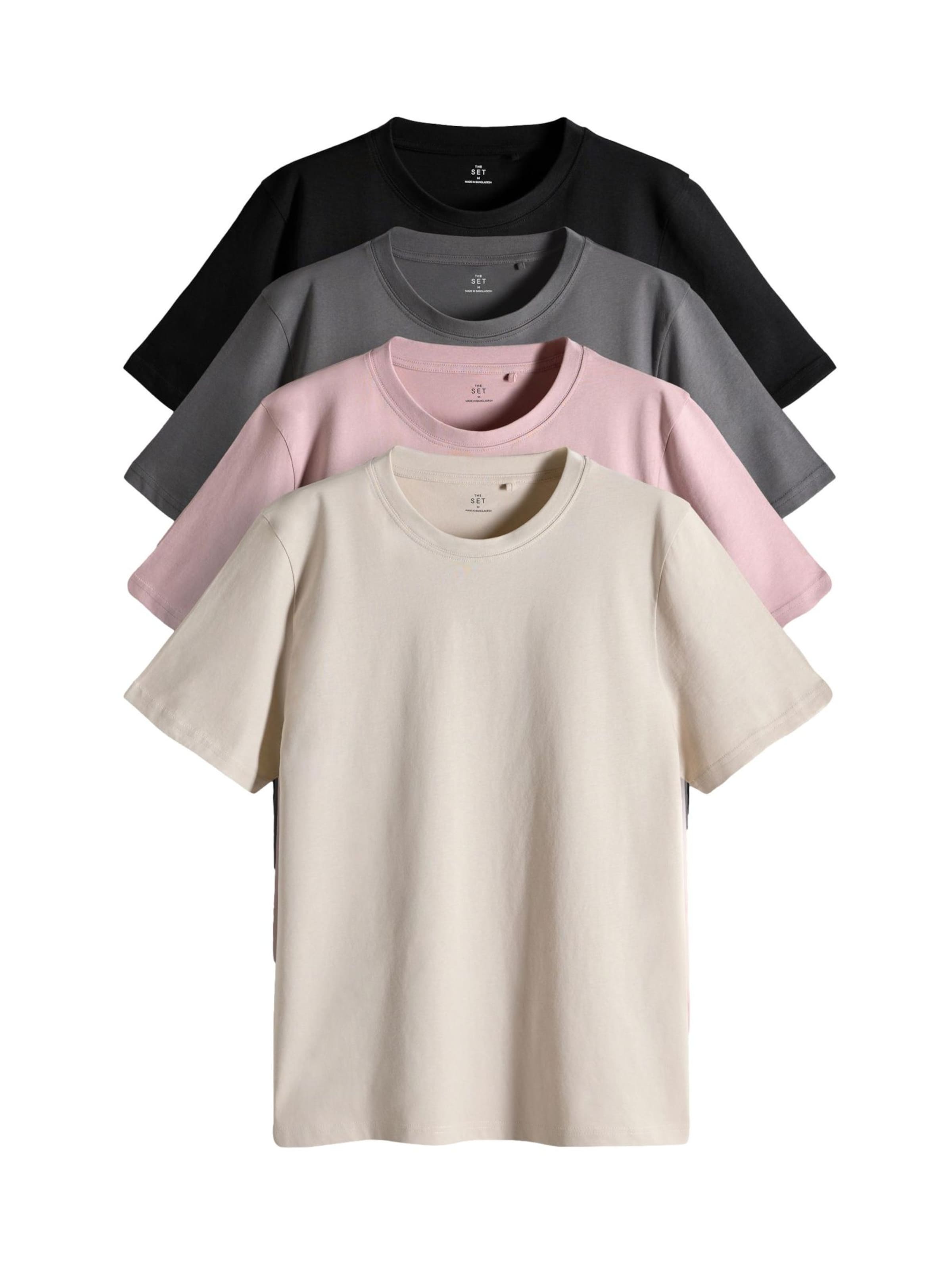 The Set T-shirt i beige: framsida