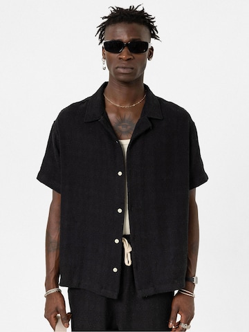 Camicia 'Sedum' di VAMOS CLO in nero: frontale
