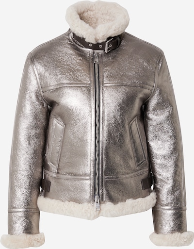 Giacca di mezza stagione 'LOREL FLYING' AllSaints di colore argento / bianco lana, Visualizzazione prodotti