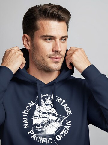 Neverless Sweatshirt 'Motorrad' in Blue