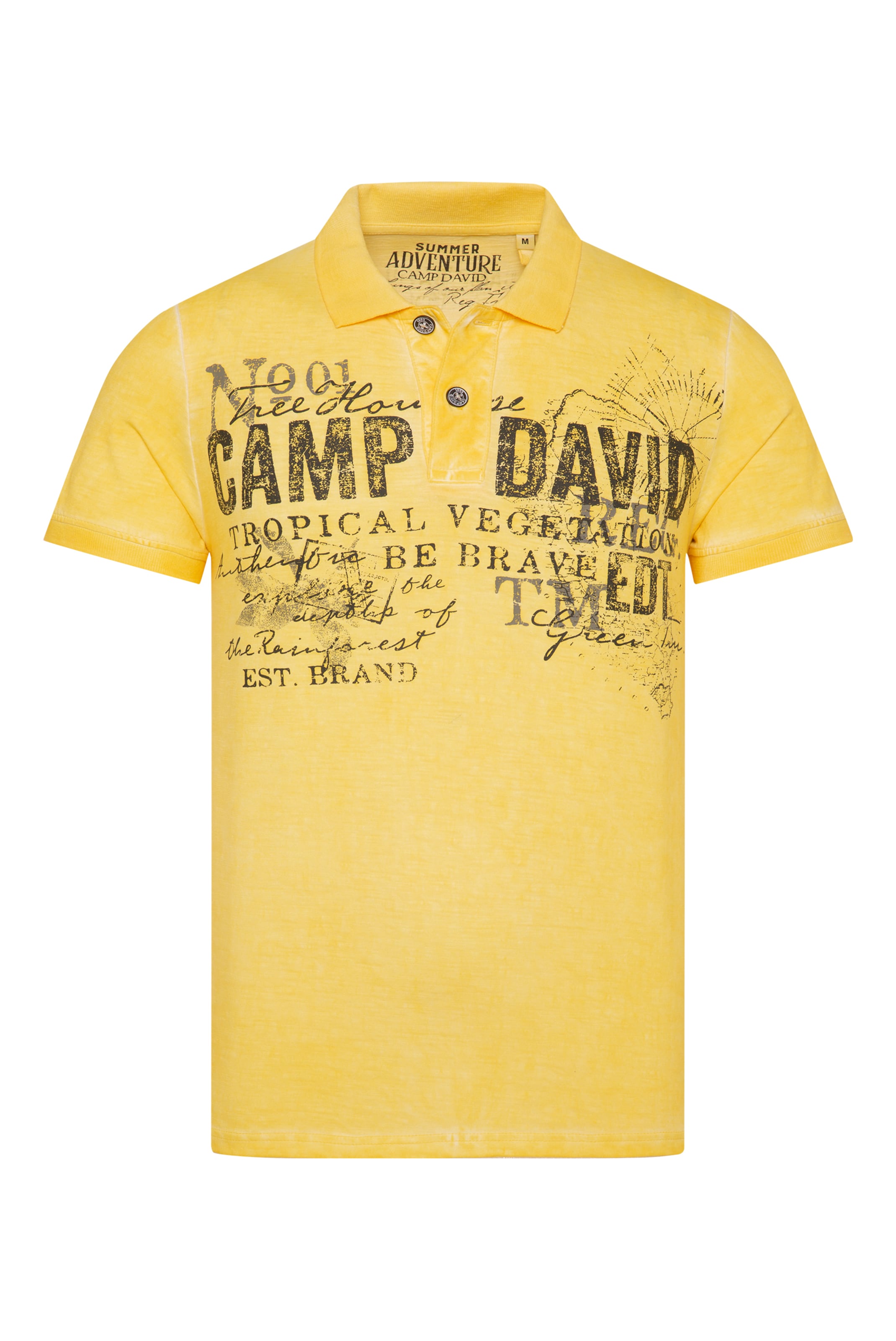 CAMP DAVID Shirt in Yellow: front