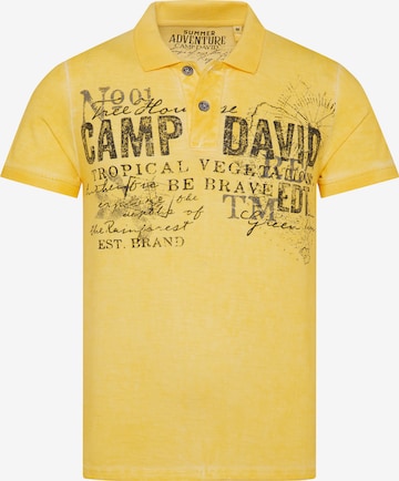 T-Shirt CAMP DAVID en jaune : devant