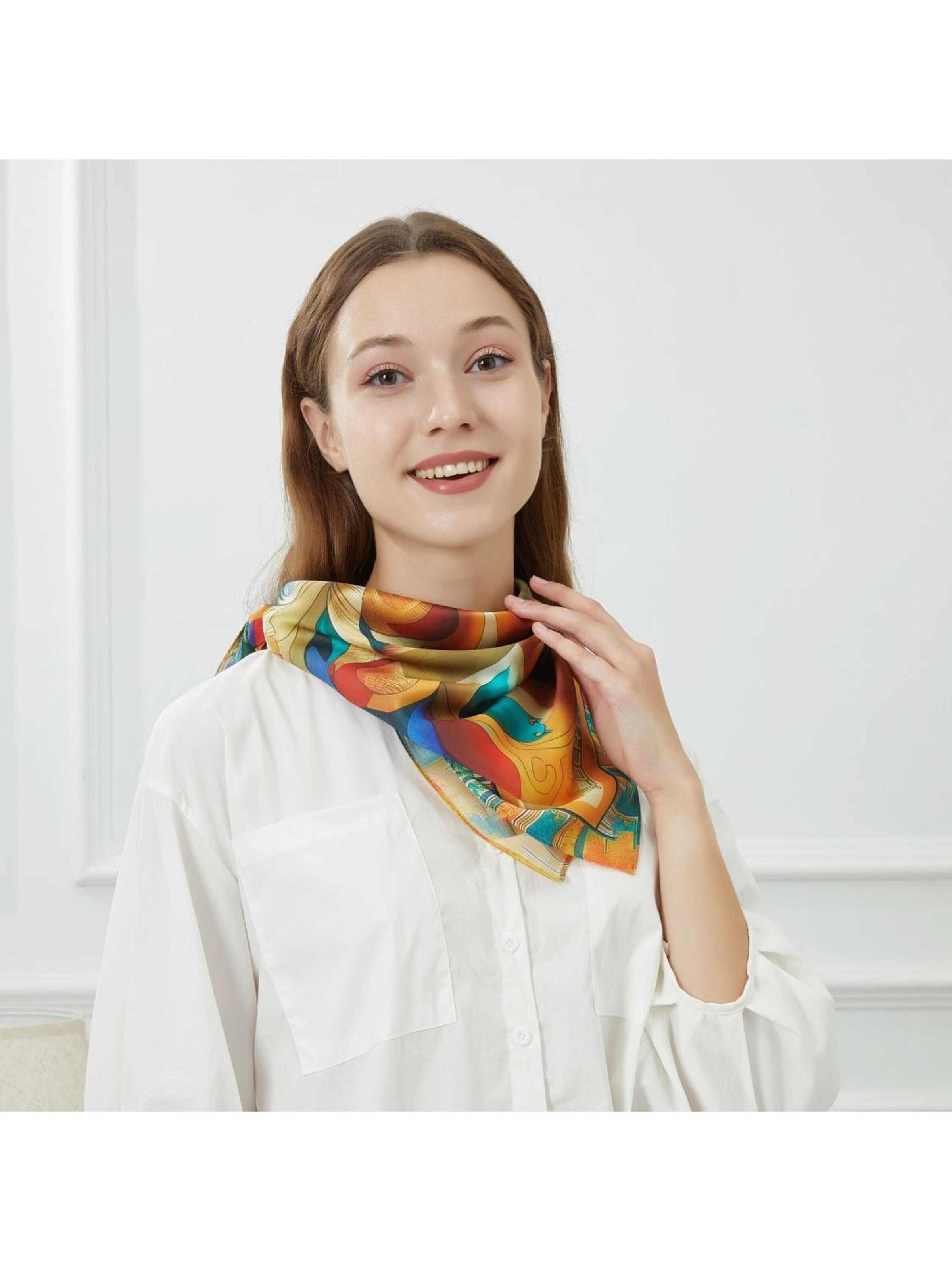 alberto cabale Scarf 'Dreaming Cléo' in Mixed colors