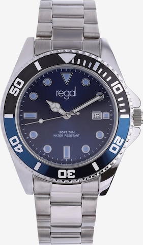 Montre à affichage analogique Lucardi en argent : devant