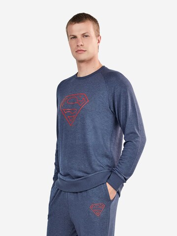 Gisela Pyjamas lang 'Superman' i blå