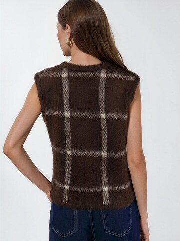 Hiccup Knitted Vest 'Pullunder' in Brown