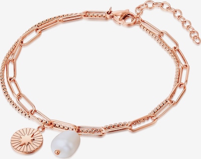 Valero Pearls Bracelet en or rose / blanc perle, Vue avec produit