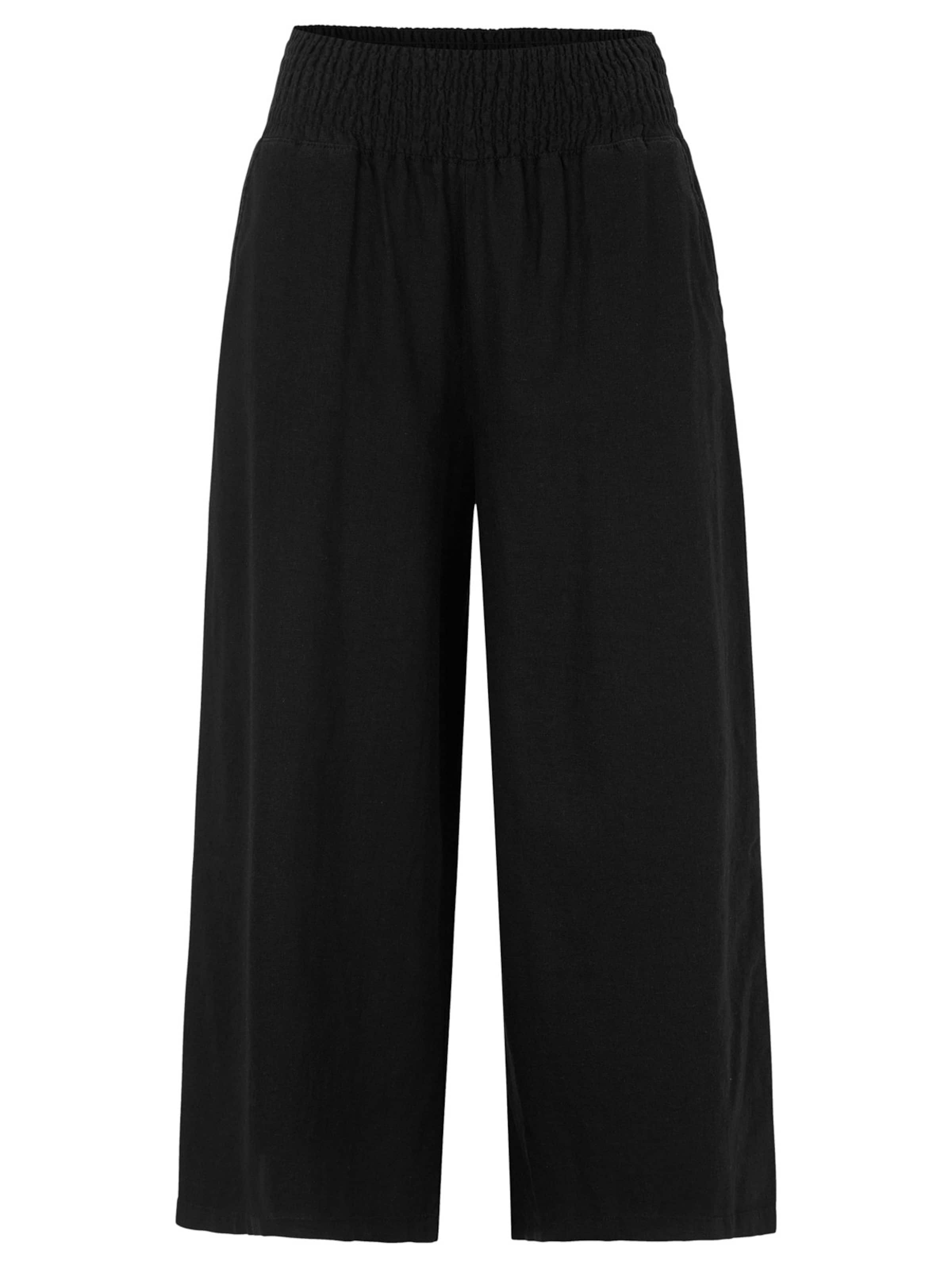 Cellbes of Sweden Loosefit Culotte aus Leinen- und Viskosemischung in Schwarz: Vorderseite