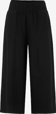 Cellbes of Sweden Loosefit Culotte aus Leinen- und Viskosemischung in Schwarz: Vorderseite