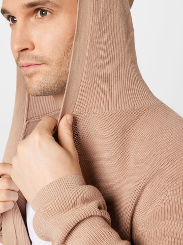 Denim Project Regular fit Knit Cardigan in Brown