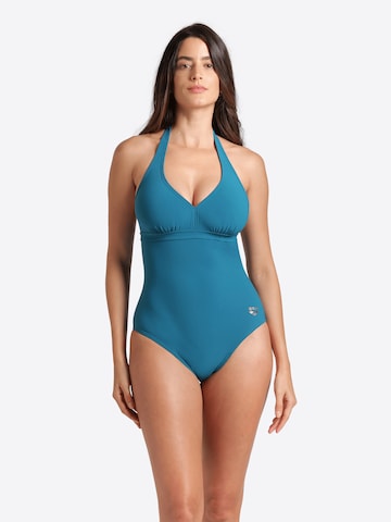 ARENA Triangle Shaping swimsuit 'SHAPEWEAR ALESSIA C-CUP' in Green: front