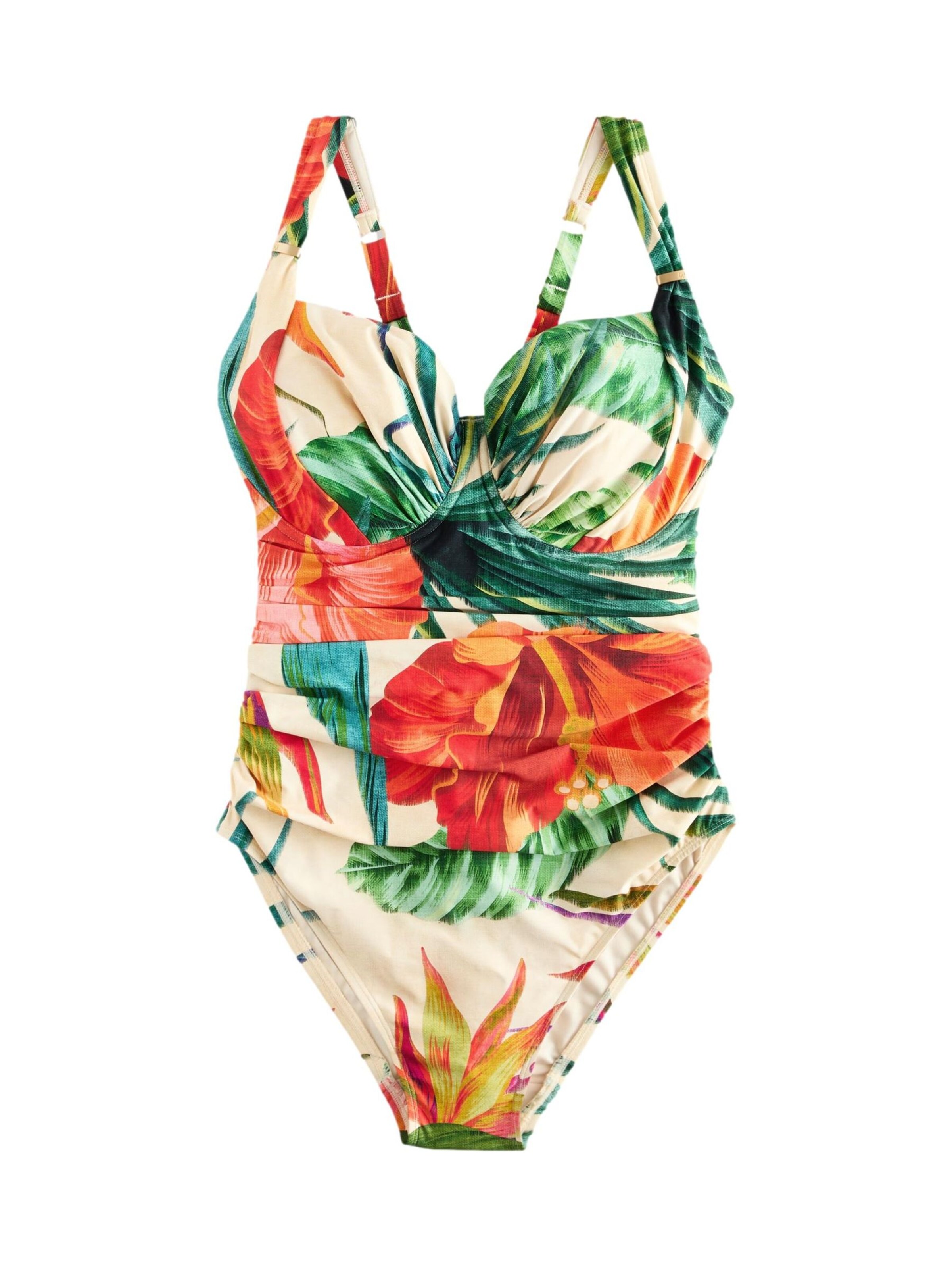 Next Muotoileva uimapuku värissä beige: etupuoli