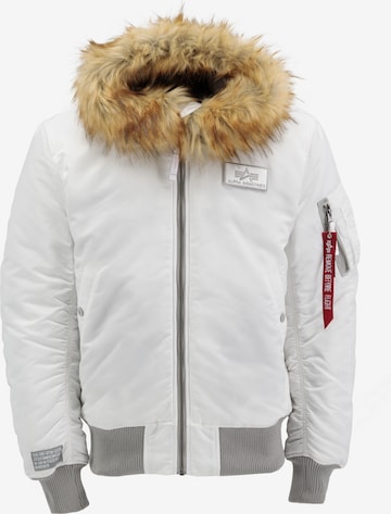 ALPHA INDUSTRIES Winterjas in Wit: voorkant