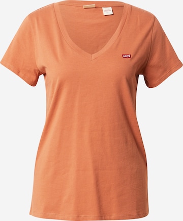 LEVI'S Tričko 'LSE_PERFECT VNECK NEUTRALS' – oranžová: přední strana