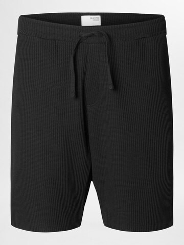 SELECTED HOMME Loose fit Trousers 'SLHCASPER' in Black: front