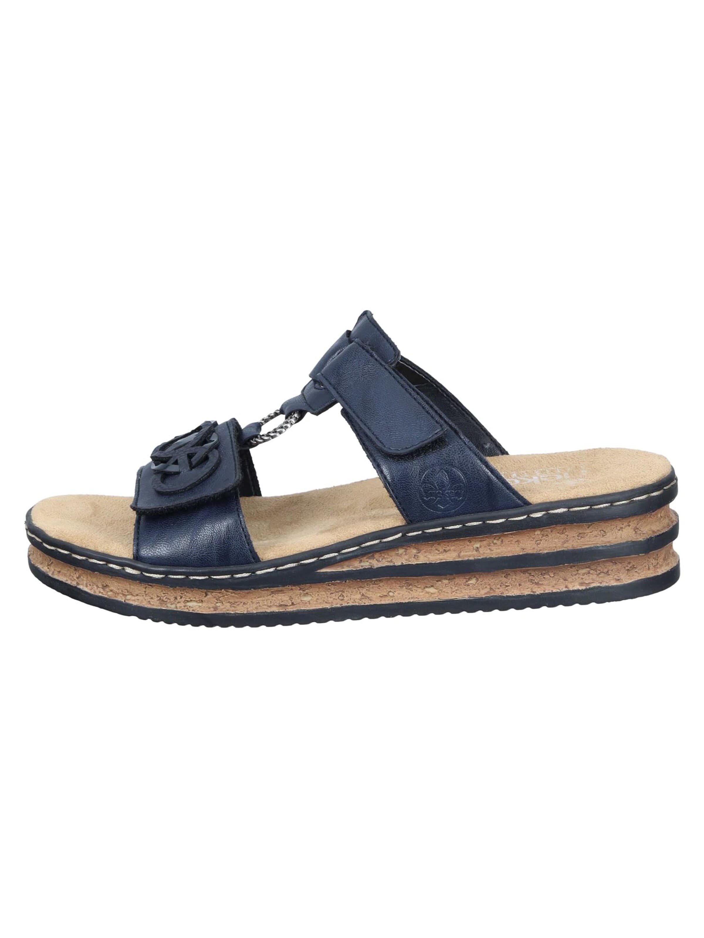 Rieker Mule 'Open Teen' in Blue: front