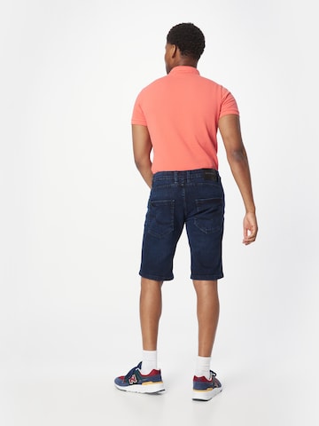 INDICODE JEANS Regular Shorts 'Kaden Holes' in Blau