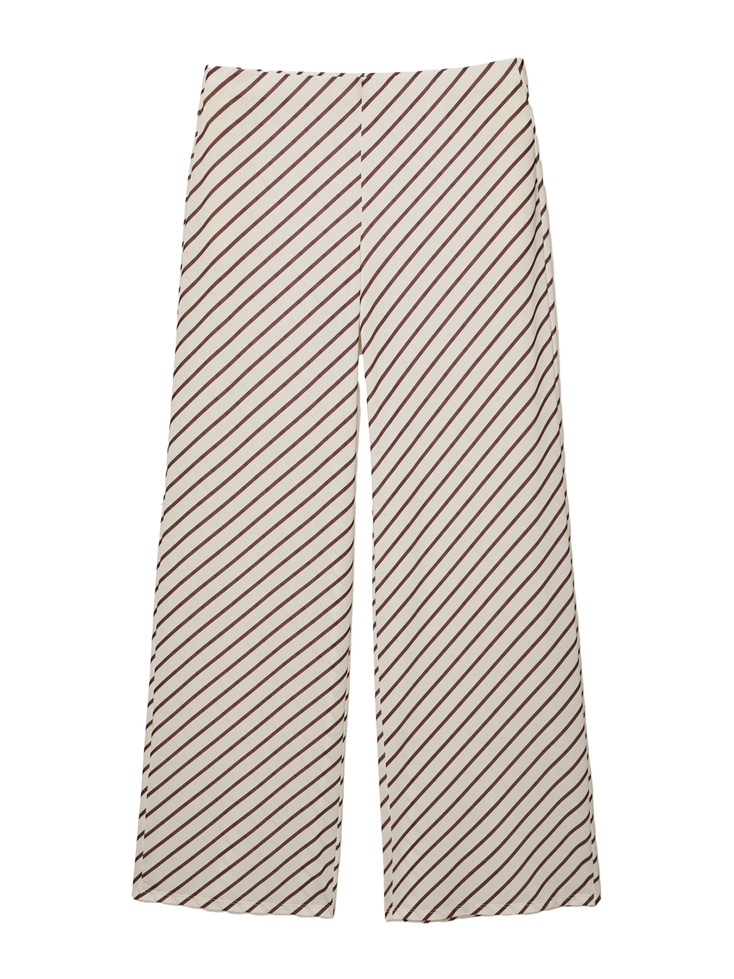 Pull&Bear Wide Leg Hose in Weiß: Vorderseite