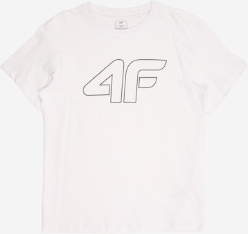 Tricou funcțional de la 4F Junior pe alb: față