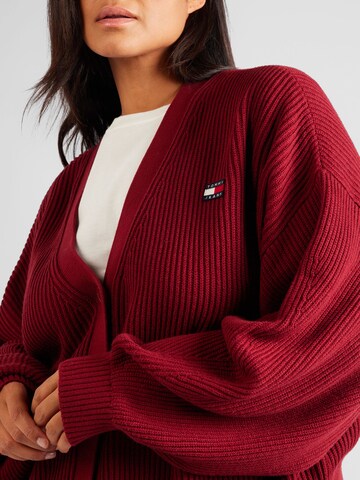 Tommy Jeans Curve Knit Cardigan in Red