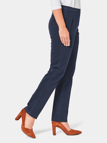 Coupe slim Pantalon 'MARTHA' Goldner en bleu