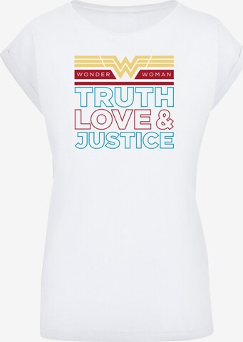 F4NT4STIC T-Shirt 'DC Comics Wonder Woman 84 Truth Love And Justice' in Weiß: predná strana