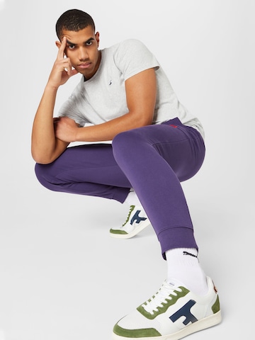 HUGO Tapered Pants 'Doak' in Purple