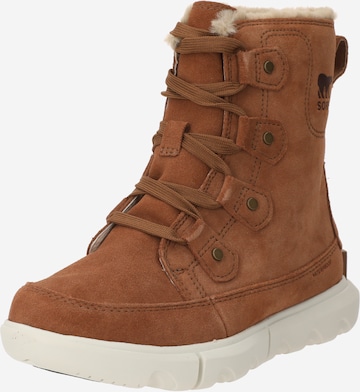 SOREL Lace-Up Ankle Boots 'Explorer Next™ Joan' in Brown: front
