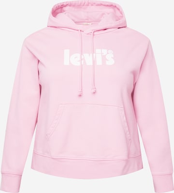 Levi's® Plus Μπλούζα φούτερ 'Graphic Standard Fit Hoodie' σε ροζ: μπροστά