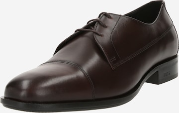 BOSS Black Lace-Up Shoes 'Colby' in Brown: front