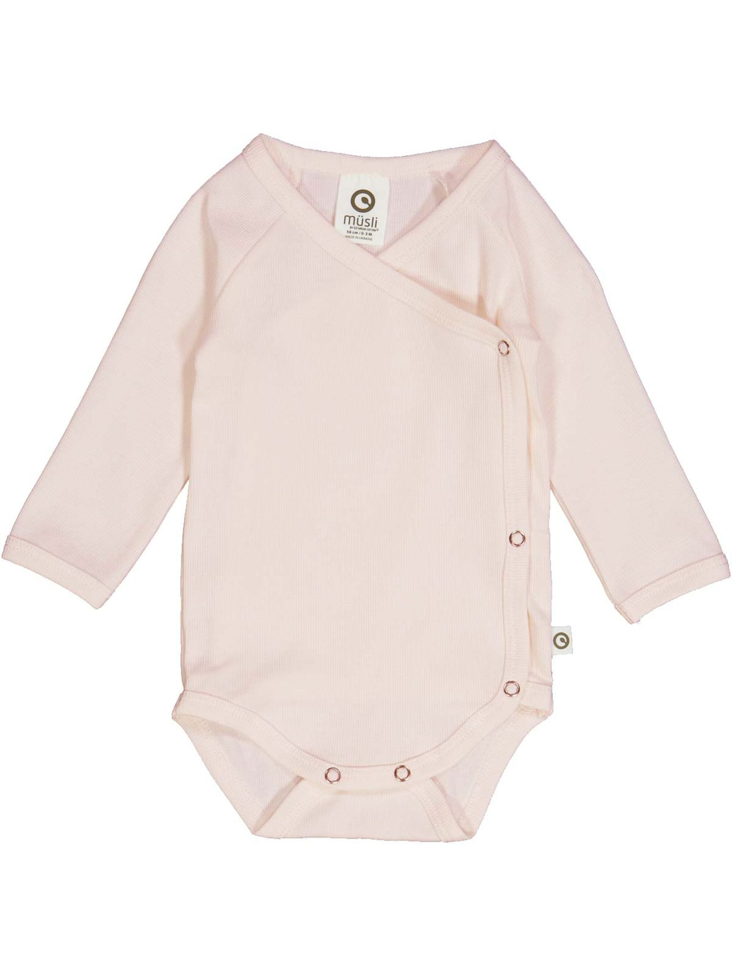 Tutina / body per bambino di Müsli by GREEN COTTON in rosa: frontale
