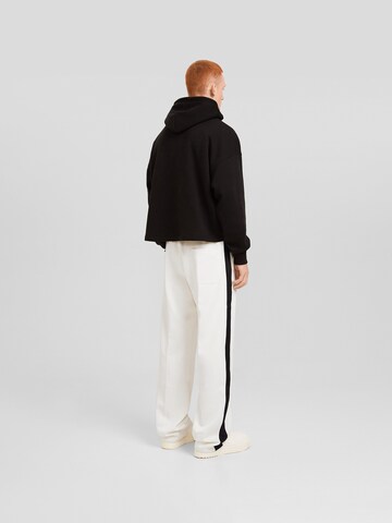 Bershka Loose fit Pleated Pants in White