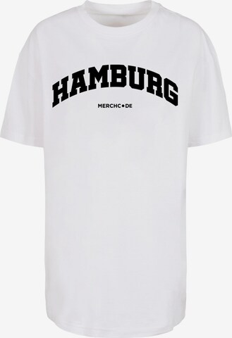 Merchcode T-Shirt 'Hamburg Wording' in Weiß: predná strana