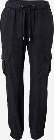 Pantalon cargo QS en noir : devant