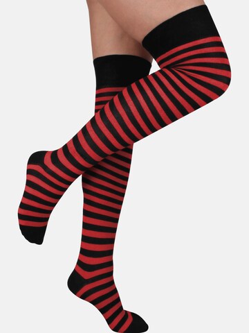 Chaussettes montantes normani en rouge