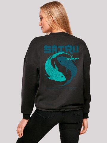 F4NT4STIC Sweatshirt 'Koi Fish Japan Streetstyle' in Zwart: voorkant