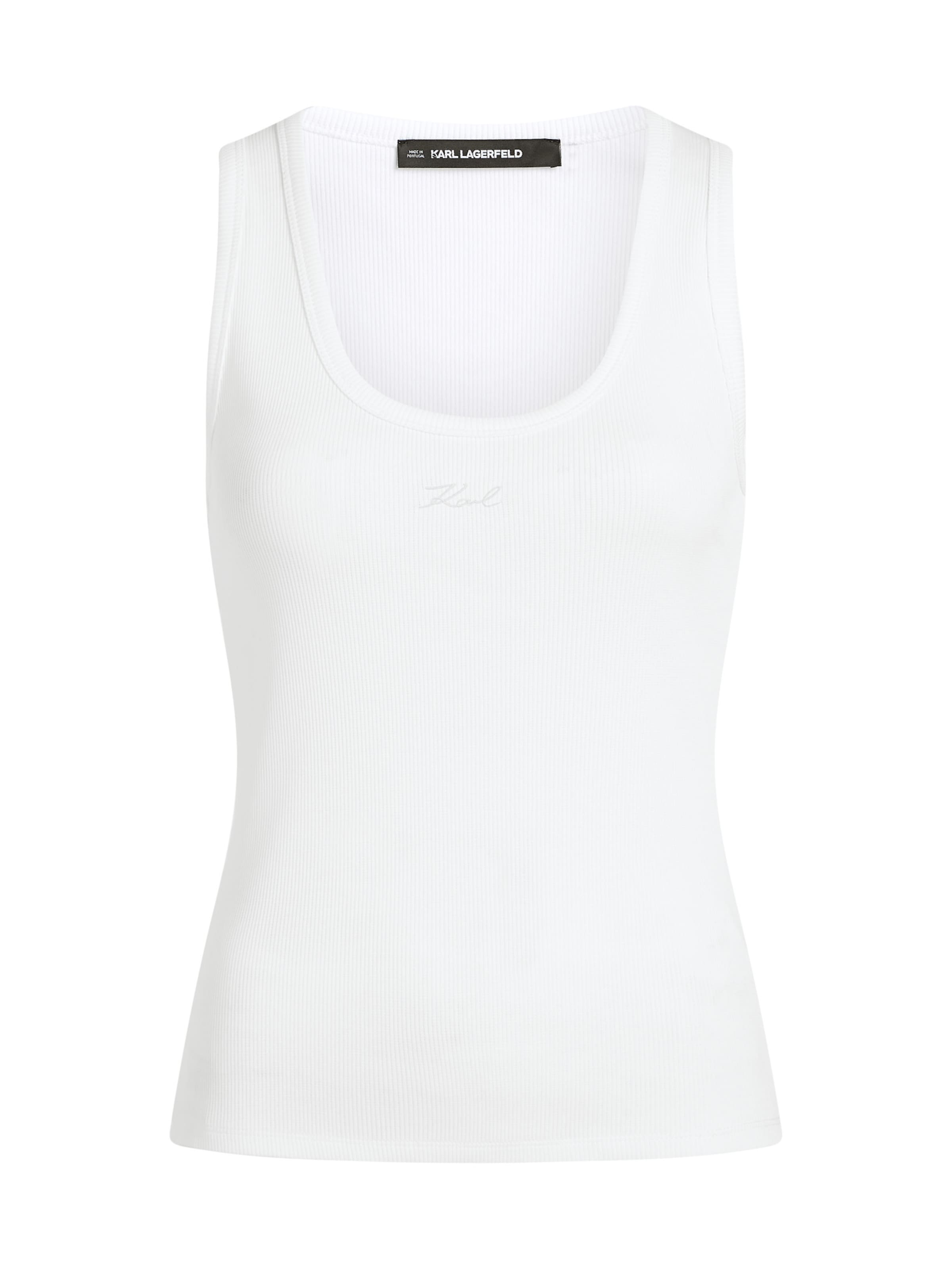Karl Lagerfeld Top – bílá: přední strana