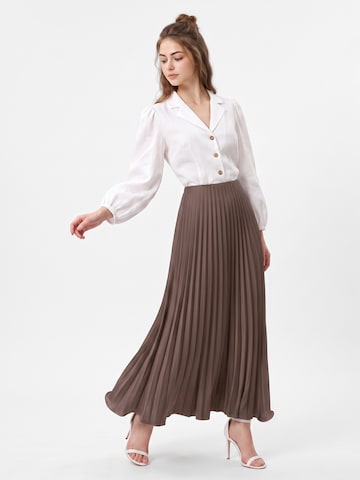 TorWeit Skirt 'PLISSEE ROCK' in Brown