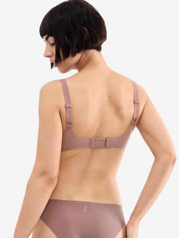 SLOGGI T-Shirt Soft-Cup-BH ' Blue ZERO Feel 2.0 THE UP ' in Braun