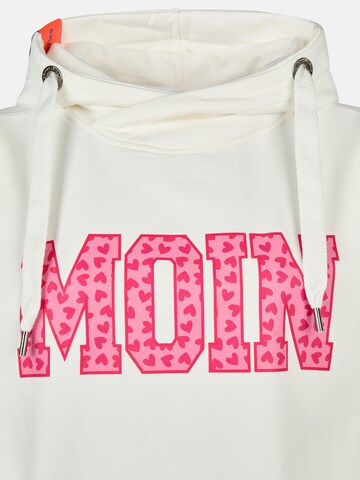 salzhaut Sweatshirt 'SÜNN - MOIN' in Wit: voorkant