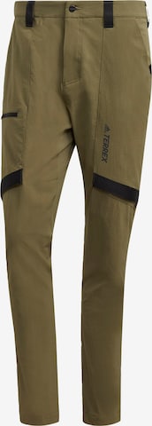 ADIDAS TERREX Workout Pants in Green: front
