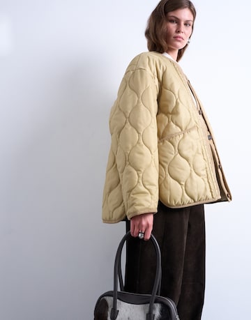 TOPSHOP Демисезонная куртка 'VERONICA' в Бежевый: спереди